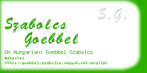 szabolcs goebbel business card